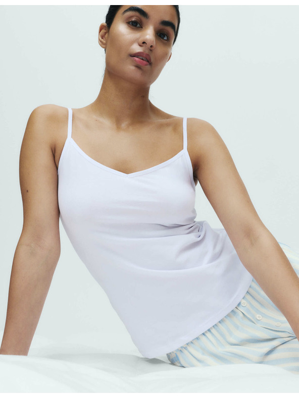 Marks & Spencer Majica na bretele s visokim udjelom pamuka, 3 kom Marks & Spencer bijela