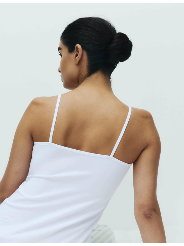 Marks & Spencer Majica na bretele s visokim udjelom pamuka, 3 kom Marks & Spencer bijela