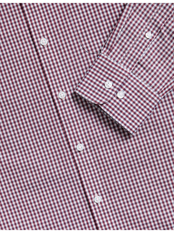 Marks & Spencer Karirane košulje normalnog kroja za lagano glačanje, 2 kom Marks & Spencer crvena