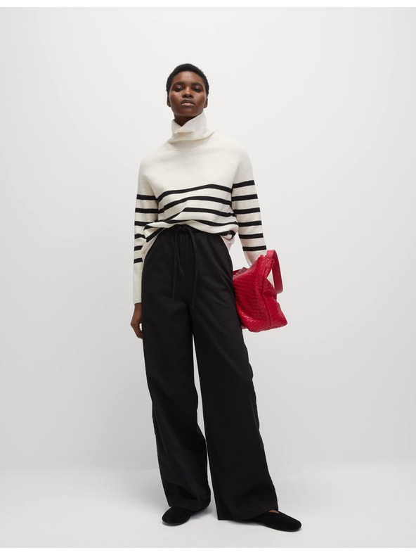 Marks & Spencer Traperice širokih nogavica sa štrasom u struku Marks & Spencer crna