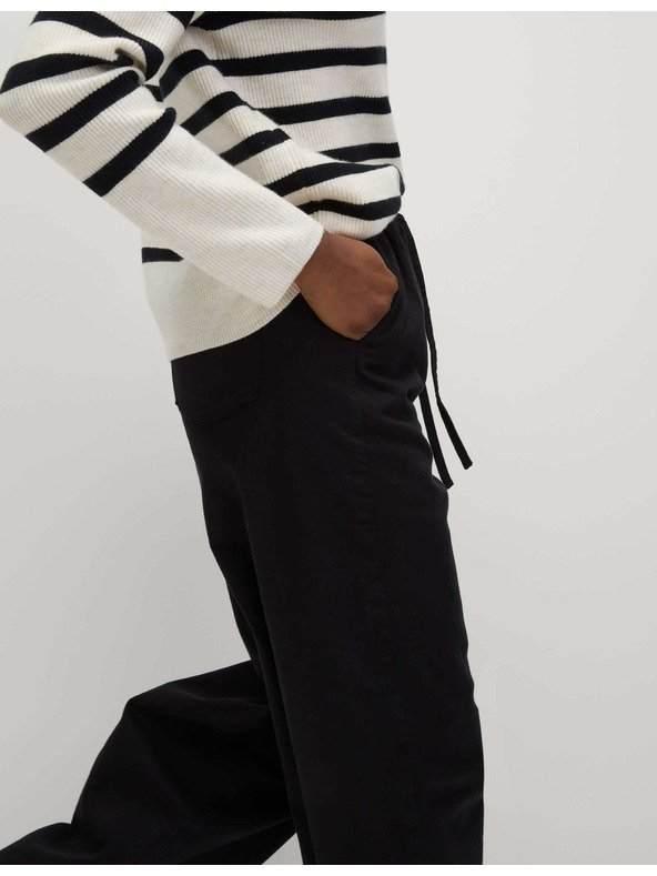 Marks & Spencer Traperice širokih nogavica sa štrasom u struku Marks & Spencer crna