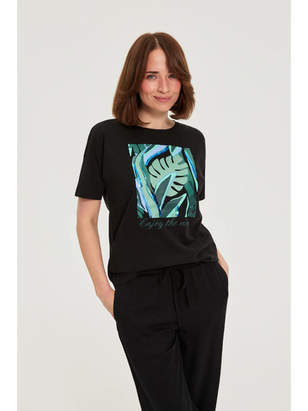 Moodo Majica s printom crna Moodo