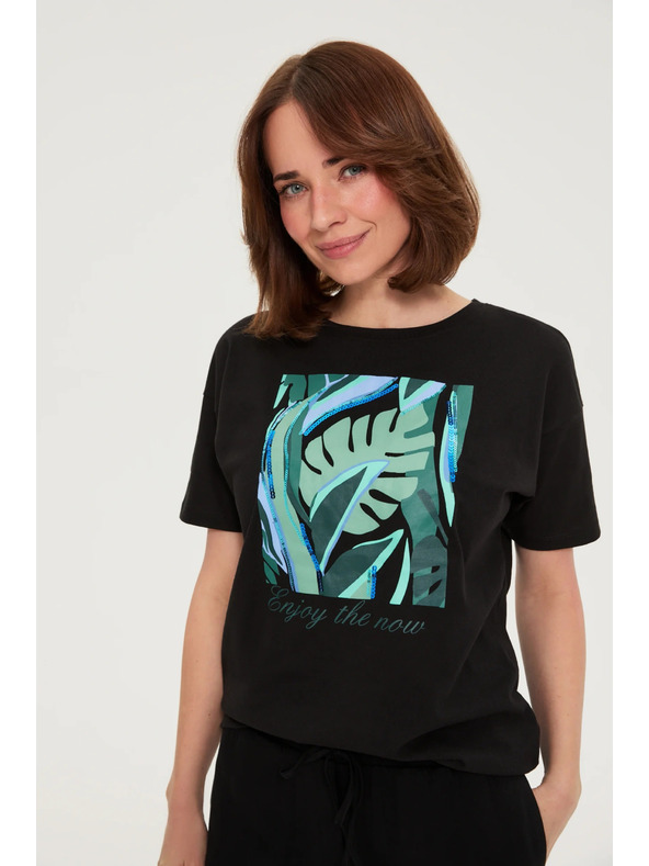 Moodo Majica s printom crna Moodo