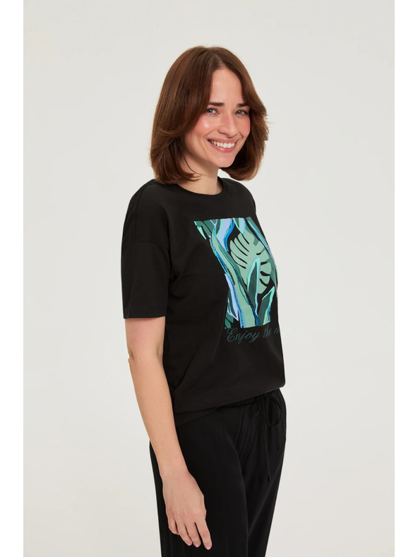 Moodo Majica s printom crna Moodo