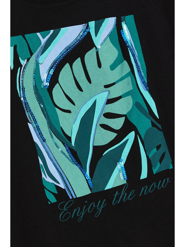 Moodo Majica s printom crna Moodo