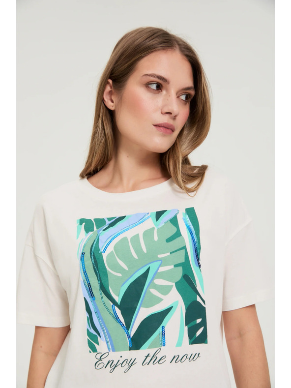 Moodo Bijela majica s printom Moodo