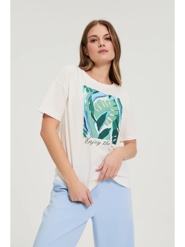 Moodo Bijela majica s printom Moodo