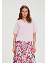 Moodo Ružičasta košulja s kratkim rukavima Moodo