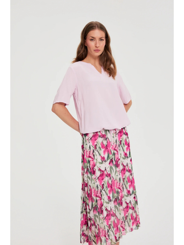 Moodo Ružičasta košulja s kratkim rukavima Moodo