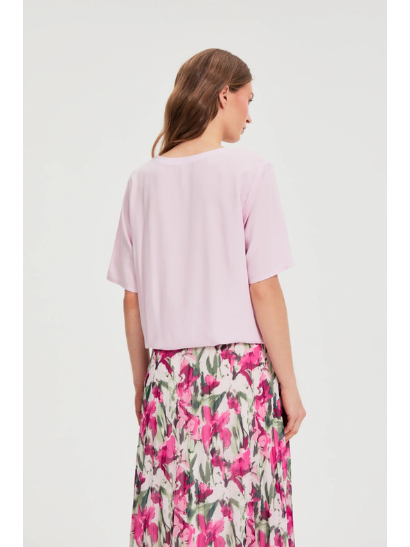 Moodo Ružičasta košulja s kratkim rukavima Moodo