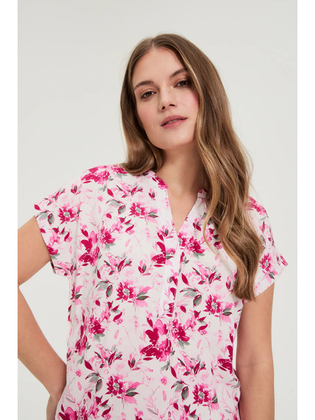 Moodo Košulja s cvijećem fuksija Moodo