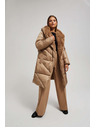 Moodo Duga jakna s kapuljačom tamno bež Moodo