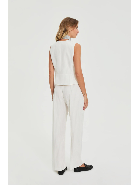 Moodo Odelo hlače sa prugama bijela Moodo