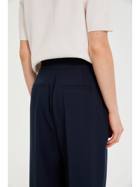 Moodo Hlače sa širokim nogavicama tamno plava Moodo