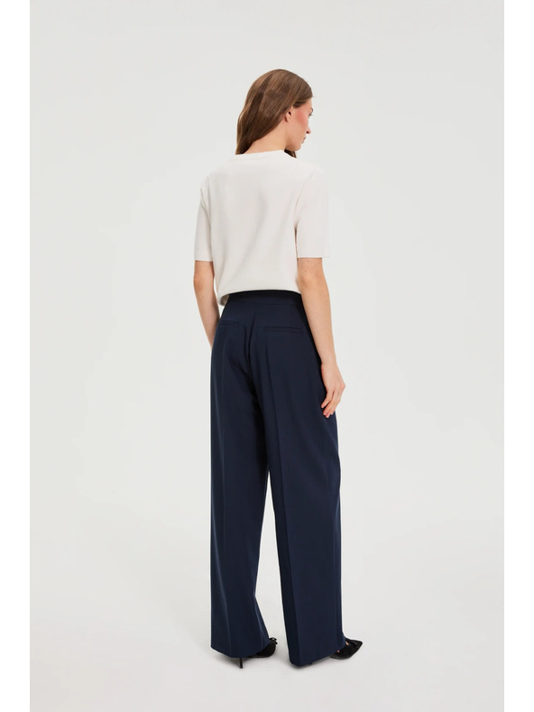 Moodo Hlače sa širokim nogavicama tamno plava Moodo