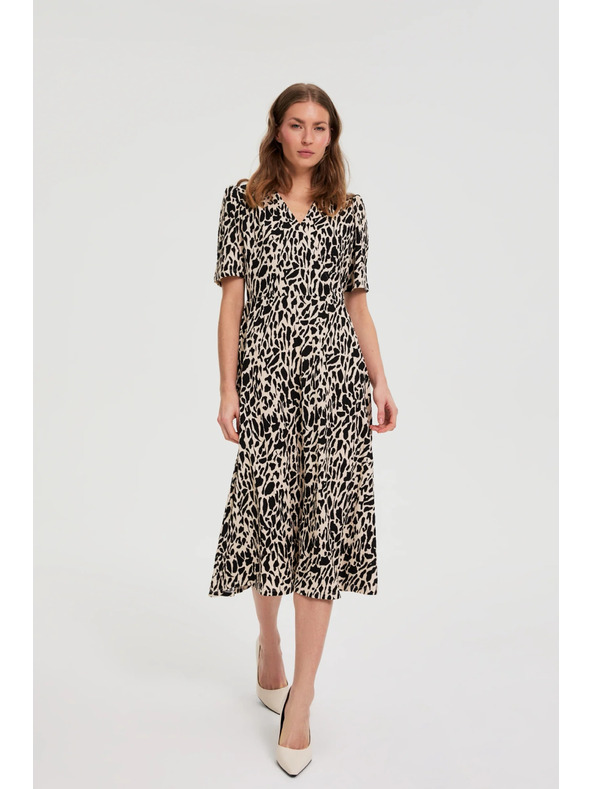 Moodo Haljina midi s uzorkom bež Moodo