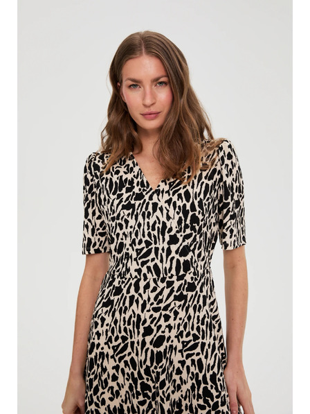 Moodo Haljina midi s uzorkom bež Moodo