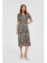 Moodo Haljina midi s uzorkom bež Moodo