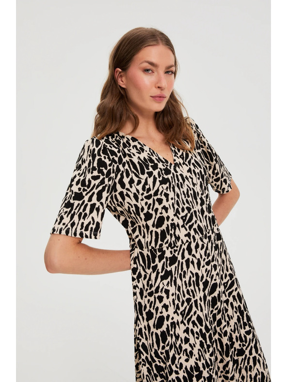 Moodo Haljina midi s uzorkom bež Moodo