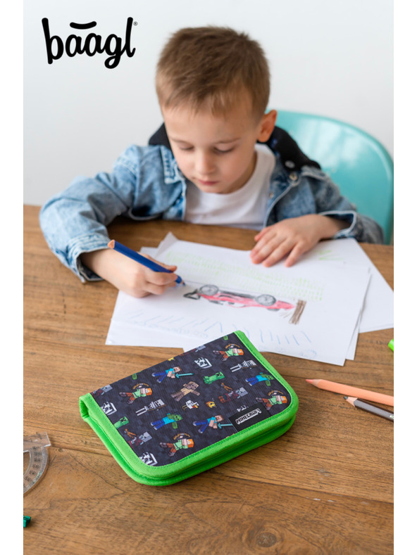 BAAGL  BAAGL Školska pernica jednokatna Minecraft