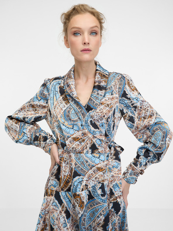 Orsay Plava ženska haljina do koljena s uzorkom ORSAY