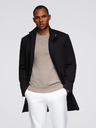Ombre Clothing Muške prilagođene strukturirane jakne sa visokim ovratnikom - crna V1 OM-COWC-0136 Ombre Clothing