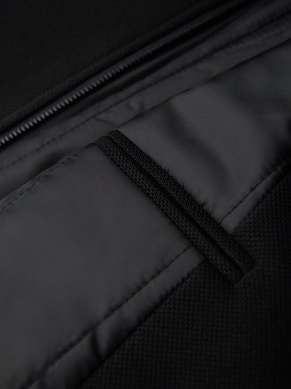 Ombre Clothing Muške prilagođene strukturirane jakne sa visokim ovratnikom - crna V1 OM-COWC-0136 Ombre Clothing