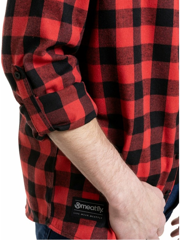 Meatfly Meatfly muška košulja Kurt Black / Red