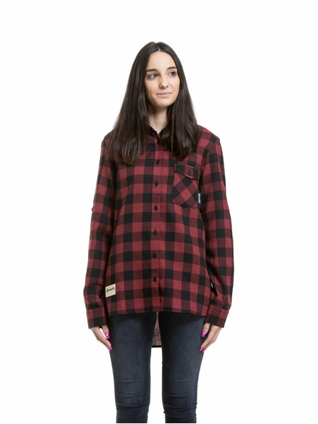 Meatfly Meatfly ženska košulja Courtney Black / Bordo