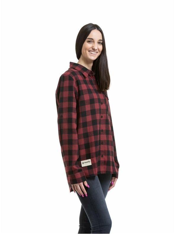 Meatfly Meatfly ženska košulja Courtney Black / Bordo