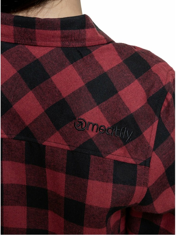 Meatfly Meatfly ženska košulja Courtney Black / Bordo