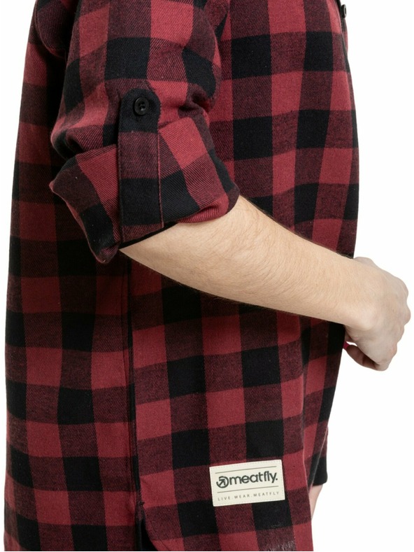 Meatfly Meatfly ženska košulja Courtney Black / Bordo