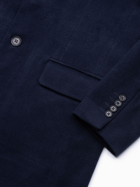 Ombre Clothing Muški klasični jednořadni kaput - tamno plava V1 C432 Ombre Clothing