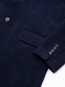 Ombre Clothing Muški klasični jednořadni kaput - tamno plava V1 C432 Ombre Clothing
