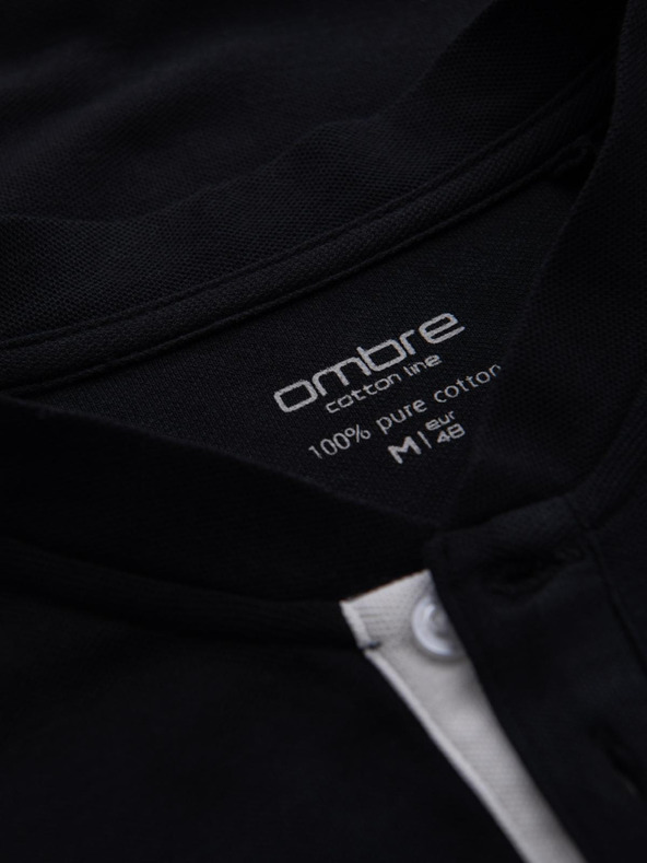 Ombre Clothing Crna muška polo majica Ombre Clothing