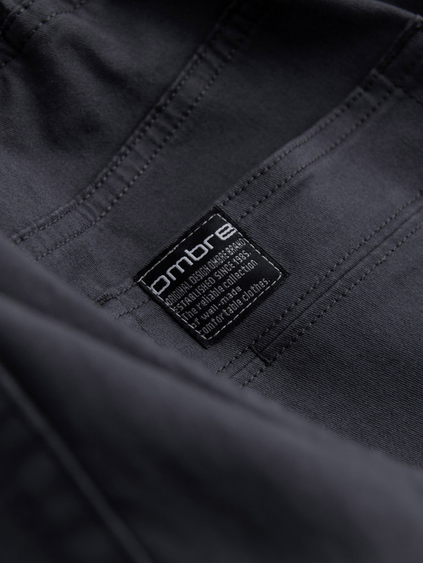 Ombre Clothing Tamnosive muške kargo jogger hlače Ombre Clothing