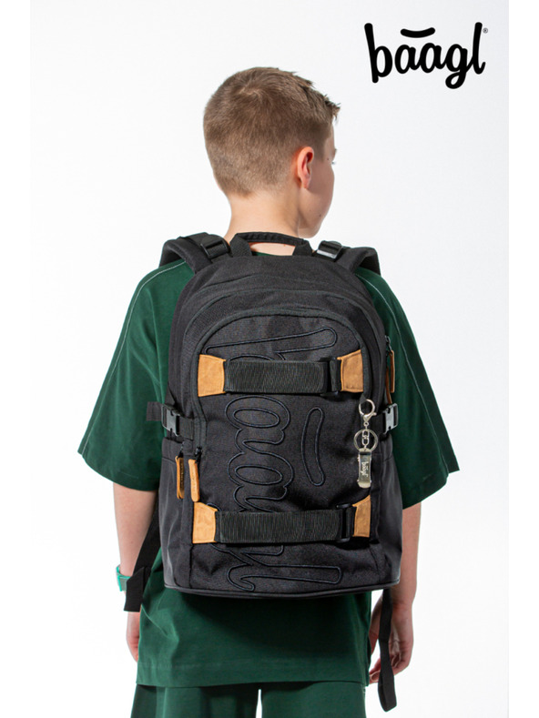 BAAGL  Baagl Skate Darkness sivi školski ruksak
