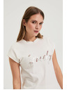 Moodo Majica s printom i perlicama bijela Moodo