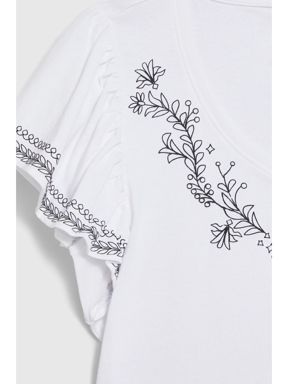 Moodo Pamučna bluza s printom bijela Moodo