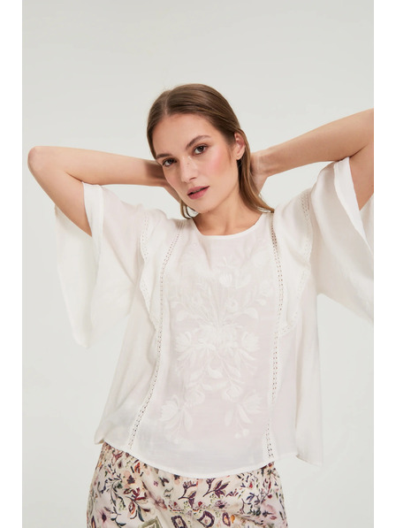 Moodo Košulja s volankama bijela Moodo