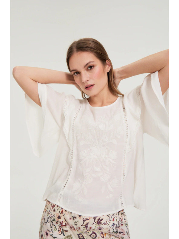Moodo Košulja s volankama bijela Moodo