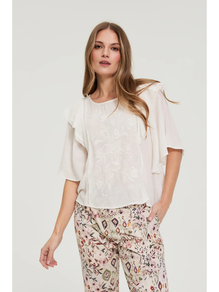 Moodo Košulja s volankama bijela Moodo