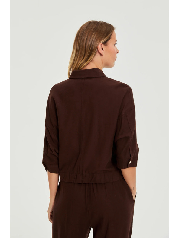 Moodo Jakna s linom smeđa Moodo