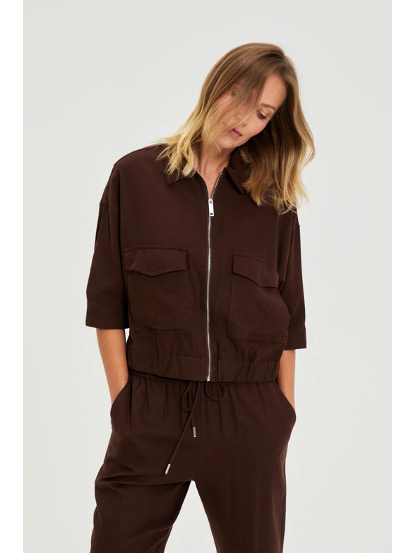 Moodo Jakna s linom smeđa Moodo