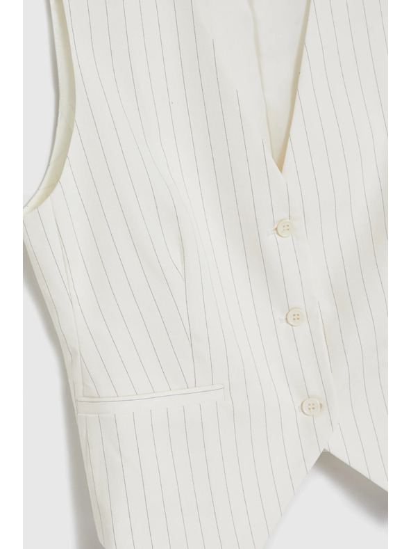 Moodo Prsluk u finim prugama bijela Moodo