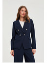 Moodo Plavo dvoredbeno sako s dekorativnim dugmadima Moodo