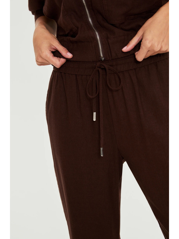 Moodo Glatke hlače smeđe Moodo