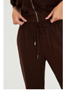 Moodo Glatke hlače smeđe Moodo