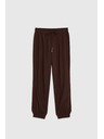 Moodo Glatke hlače smeđe Moodo
