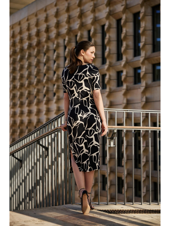 Moodo Haljina midi s uzorkom bež Moodo